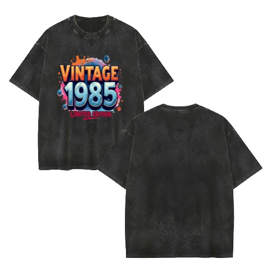 vintage 1985 limited edition Double Sided Mineral Wash T Shirts
