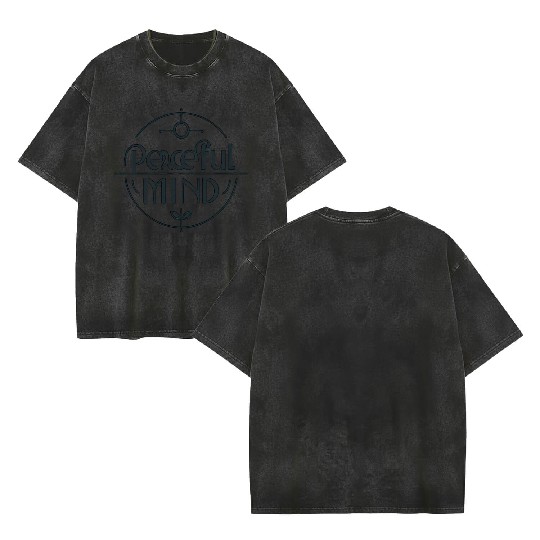 Peaceful Mind Double Sided Mineral Wash T Shirts
