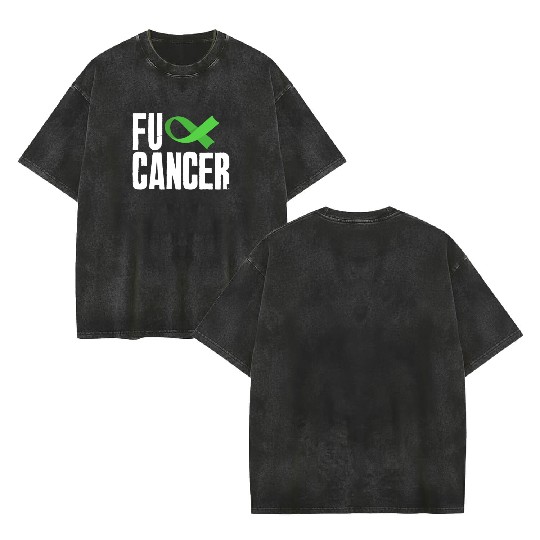 Non-Hodgkin Lymphoma Awareness Fuck Cancer Double Sided Mineral Wash T Shirts