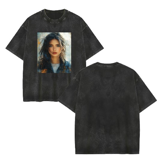 Urban Glow: Painted Horizon Double Sided Mineral Wash T Shirts