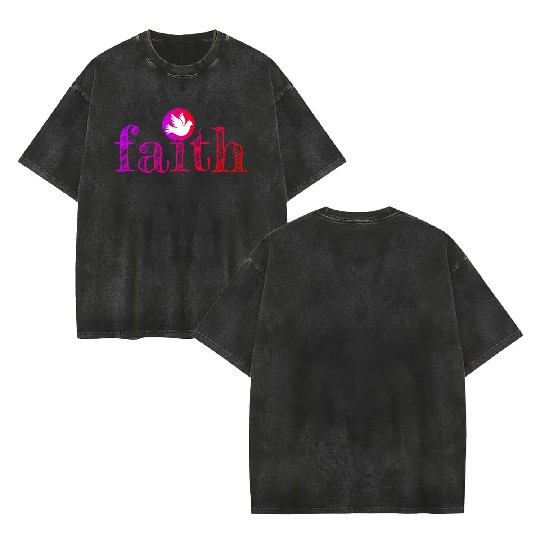 faith Double Sided Mineral Wash T Shirts