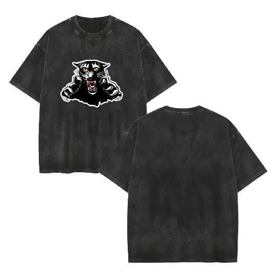 Black Panther Claw Design Double Sided Mineral Wash T Shirts