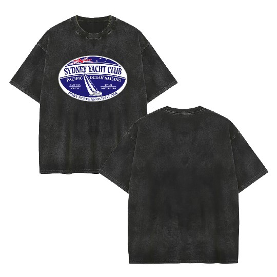 Pacific ocean sailing - Sydney Yacht Club Double Sided Mineral Wash T Shirts