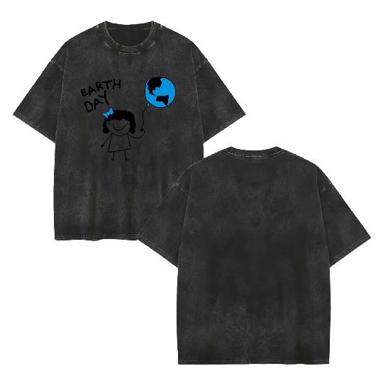 Earth Balloon Double Sided Mineral Wash T Shirts