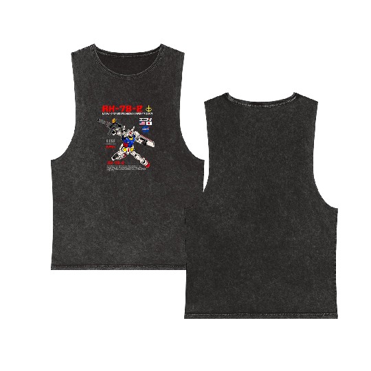 Rx-78-2 Gundam Double Sided Mineral Wash Tank Tops