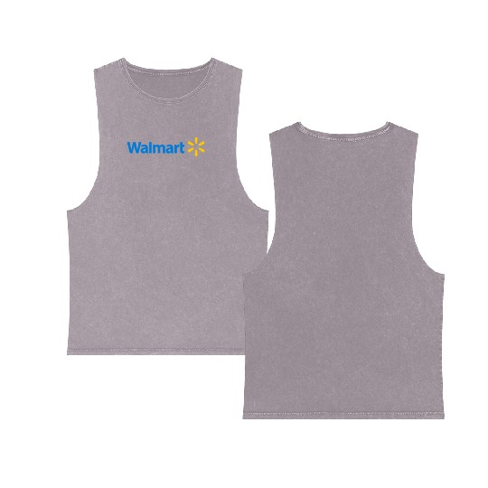 Walmart Logo Baseball Jerseys Double Sided Mineral Wash Tank Tops