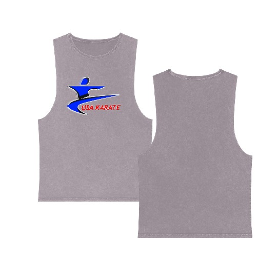Team USA Karate Double Sided Mineral Wash Tank Tops