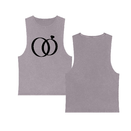 Wedding Rings Double Sided Mineral Wash Tank Tops