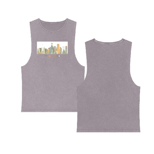 hongkong Double Sided Mineral Wash Tank Tops
