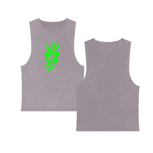 Olive Double Sided Mineral Wash Tank Tops