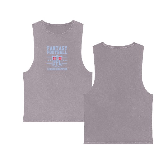 Fantasy Football Trophy League Championship FFL Double Sided Mineral Wash Tank Tops