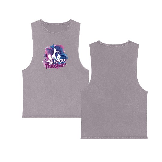Dance Teacher Hashtag Double Sided Mineral Wash Tank Tops