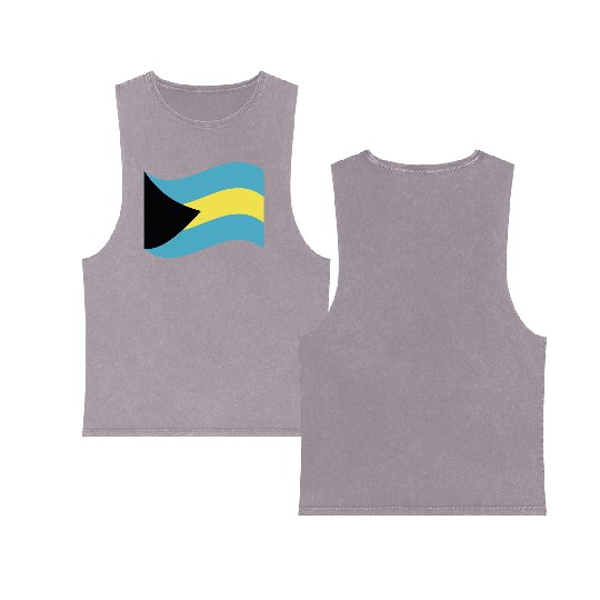flag bahamas Double Sided Mineral Wash Tank Tops