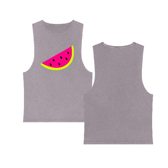 Watermelon Double Sided Mineral Wash Tank Tops