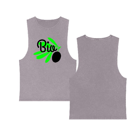 Bio olive branch Double Sided Mineral Wash Tank Tops