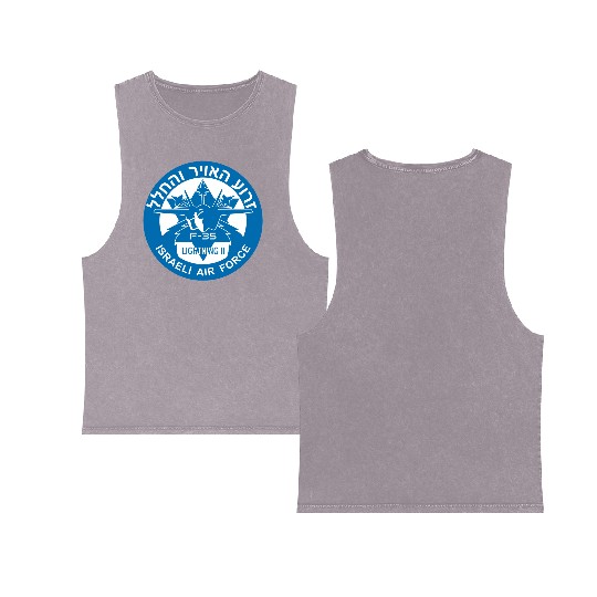 F-35 Lightning II Israel Double Sided Mineral Wash Tank Tops