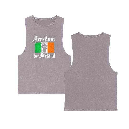 freedom for ireland Double Sided Mineral Wash Tank Tops