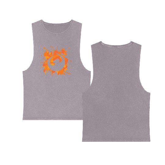 UI5 Phoenix Splash Orange Double Sided Mineral Wash Tank Tops