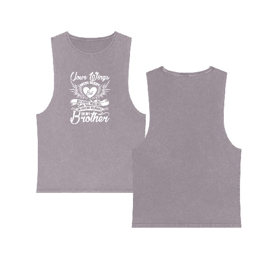 In Loving Memory Of My Brother Double Sided Mineral Wash Tank Tops