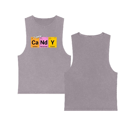 Candy love periodic table of elements Double Sided Mineral Wash Tank Tops