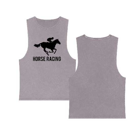 Horse Racing Double Sided Mineral Wash Tank Tops