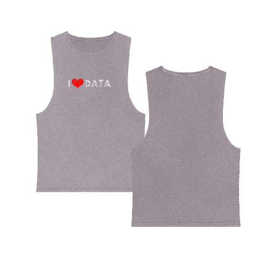 Computer Science Mathematics Data Statistics Double Sided Mineral Wash Tank Tops