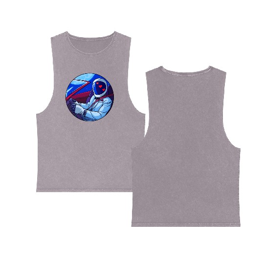SpaceX Tesla Starman Double Sided Mineral Wash Tank Tops