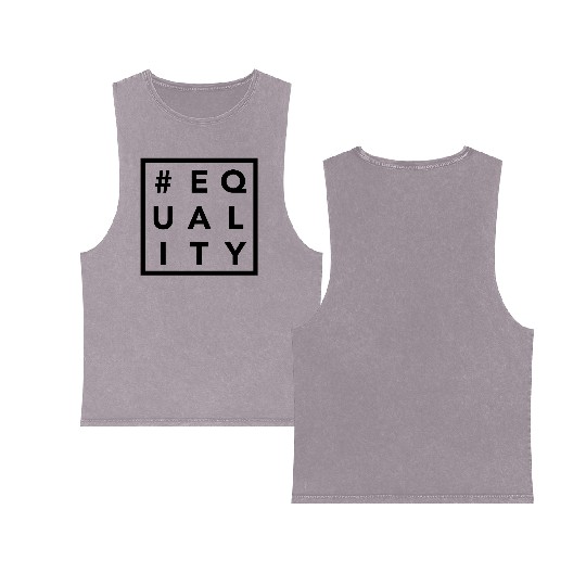 Equality, LGBTQ Gay Pride Double Sided Mineral Wash Tank Tops, Gay Gift Idea