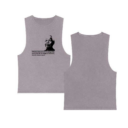 Nelson Mandela Double Sided Mineral Wash Tank Tops