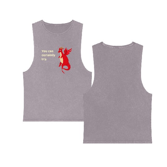 You Can Certainly Try Red Dragon Double Sided Mineral Wash Tank Tops