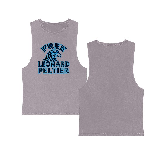 FREE LEONARD PELTIER eagle natives YStone Double Sided Mineral Wash Tank Tops
