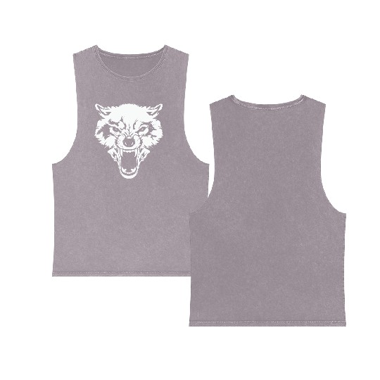 Wolf Bad Wolf Alpha Wolf Double Sided Mineral Wash Tank Tops