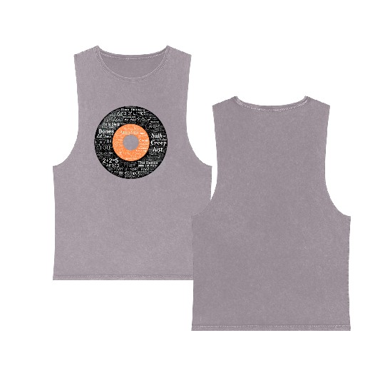 Radiohead Albums and Songs Double Sided Mineral Wash Tank Tops