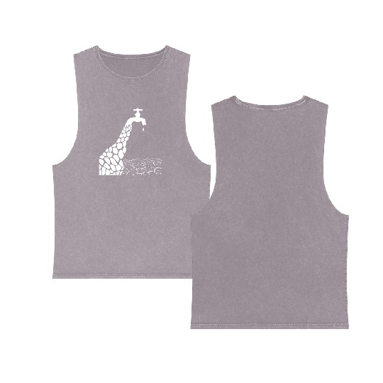 climate change nature conservation africa giraffe Double Sided Mineral Wash Tank Tops