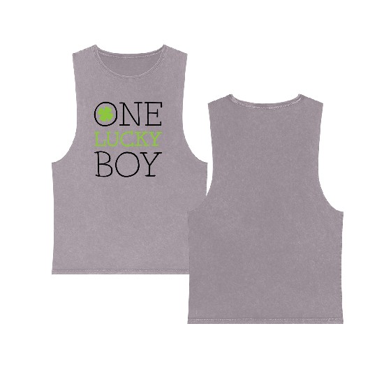 One lucky boy Double Sided Mineral Wash Tank Tops