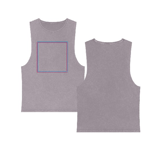 Square Rectangle 3D Double Sided Mineral Wash Tank Tops