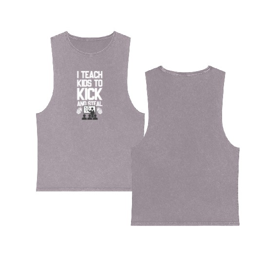 Soccer Coach Football Coach Dad and Mom Gift Idea Double Sided Mineral Wash Tank Tops