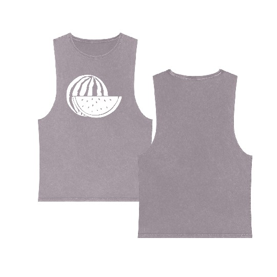 A Sweet Watermelon Double Sided Mineral Wash Tank Tops