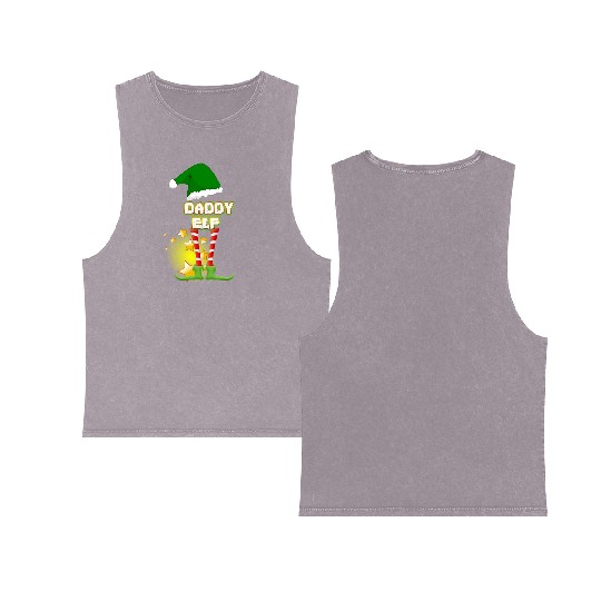 Daddy Elf Daddy Elf Daddy Elf Double Sided Mineral Wash Tank Tops