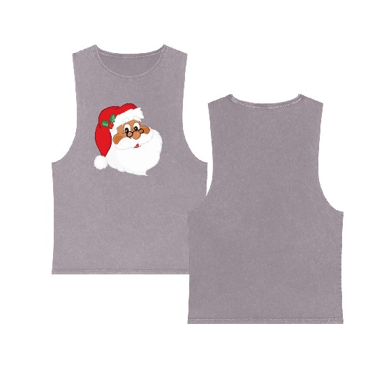 Santa Claus Double Sided Mineral Wash Tank Tops