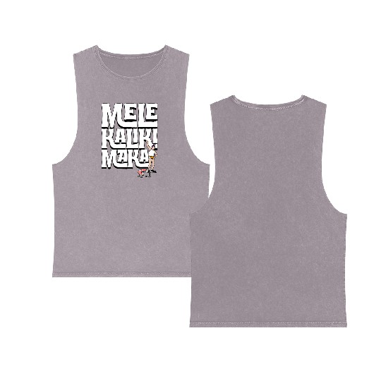 Mele Kalikimaka Cousin Eddie at the Swimming Pool Double Sided Mineral Wash Tank Tops