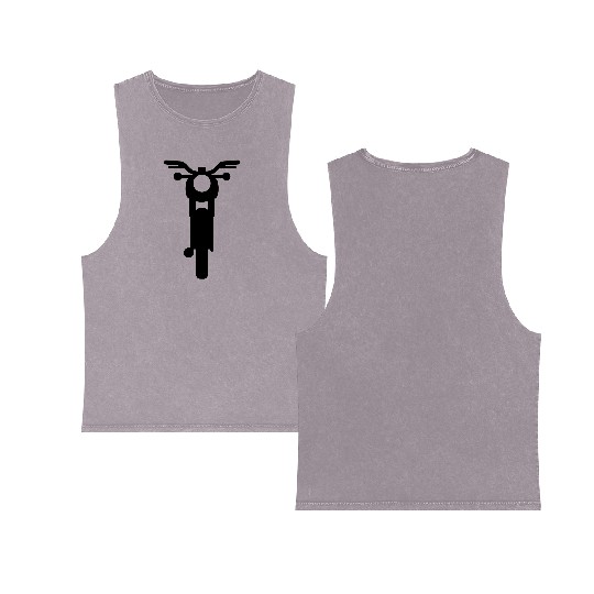 Moped Motorcycle Icon (changeable Colour) Double Sided Mineral Wash Tank Tops
