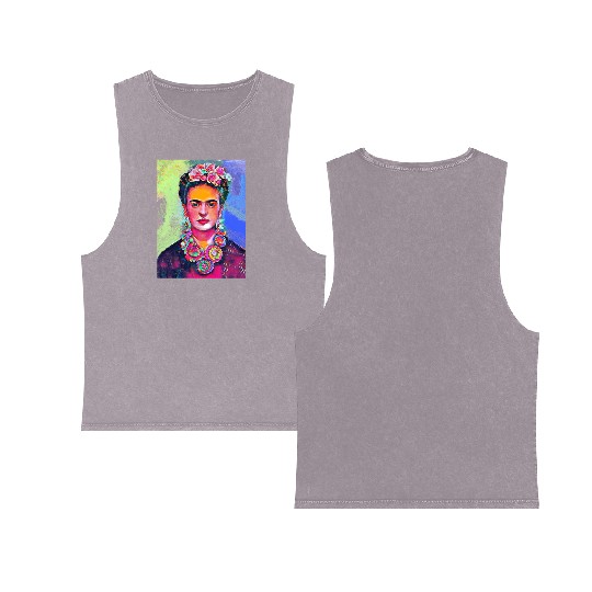 Frida Kahlo Double Sided Mineral Wash Tank Tops