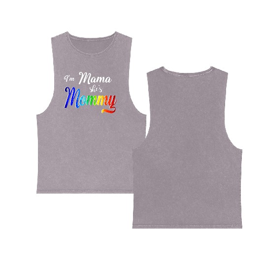 Im Mama Shes Mommy Lesbian Mom Double Sided Mineral Wash Tank Tops