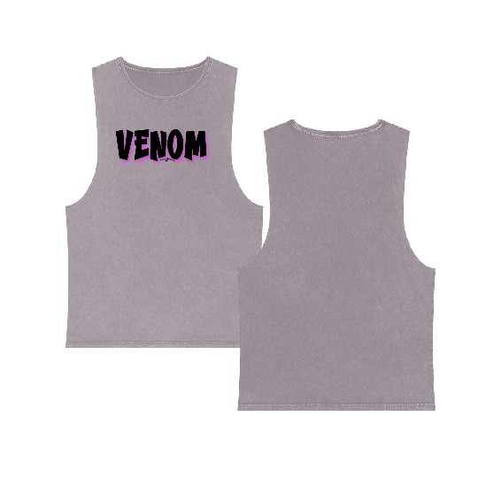 Venom | Neon Hot Pink Shadow Double Sided Mineral Wash Tank Tops