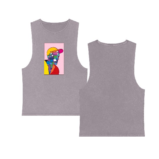 Lil peep Cry Baby Double Sided Mineral Wash Tank Tops