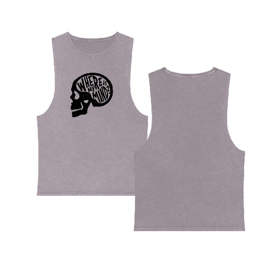 Where is my Mind Fight Club Double Sided Mineral Wash Tank Tops