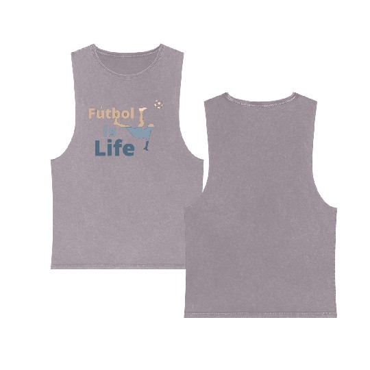 Football is life Double Sided Mineral Wash Tank Tops