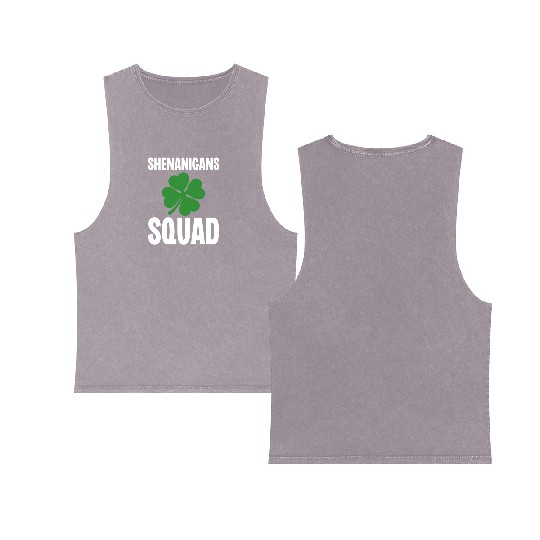 Shenanigans Squad Double Sided Mineral Wash Tank Tops