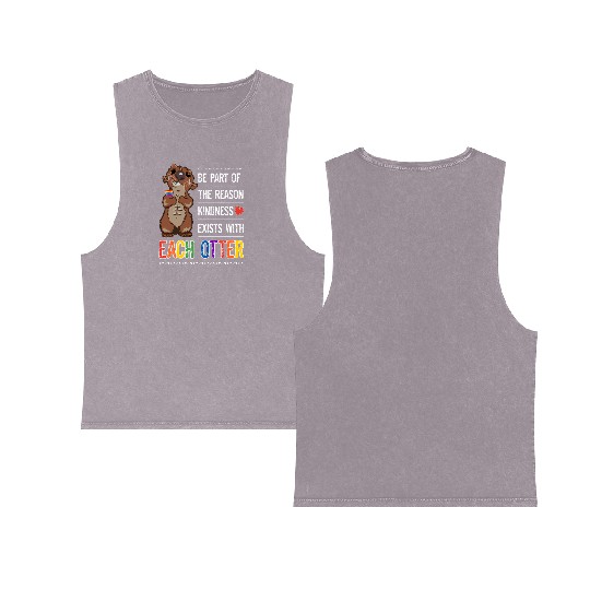 Orlando Red Double Sided Mineral Wash Tank Tops Gay Pride Kindness Gay Otter